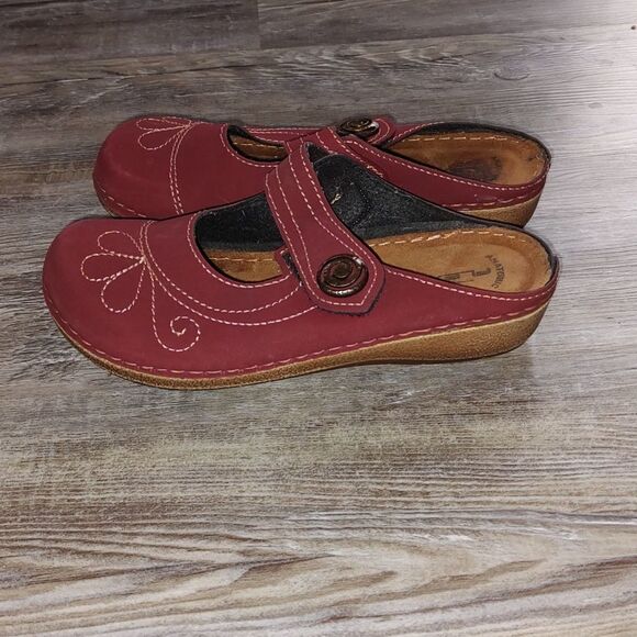 Flexus by Seeing Step maroon clog Sz 7.5 - Picture 3 of 7